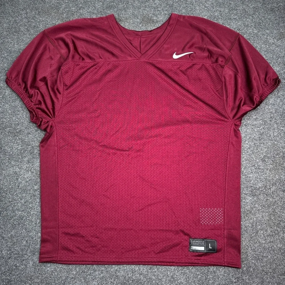 Nike Football Practice Jersey Mens Size Large‎ Red Athletic Sportswear Blank